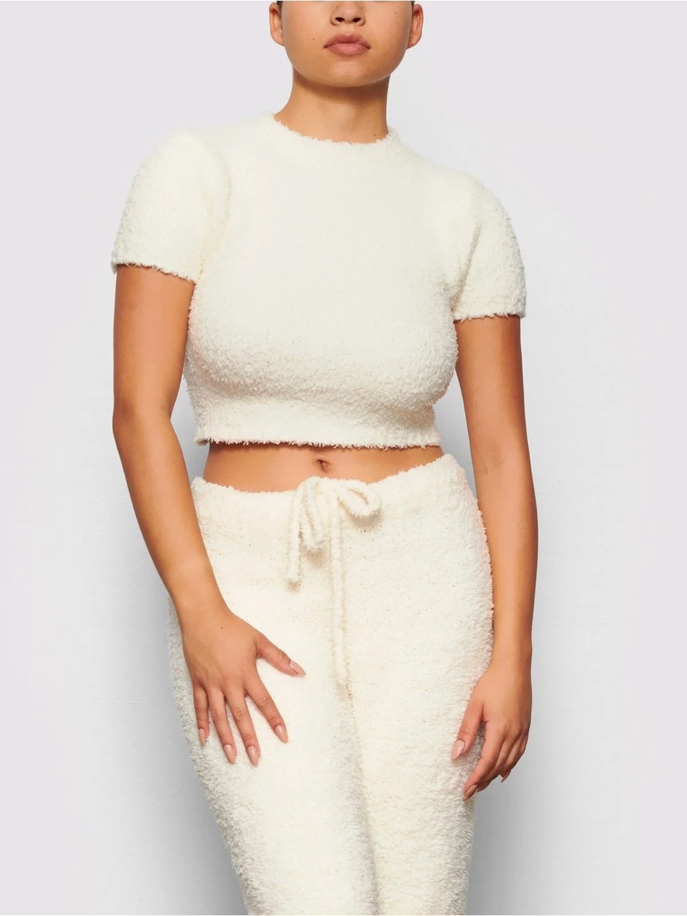 SKIMS Cozy Knit Short Sleeve Top Cropped T-Shirt